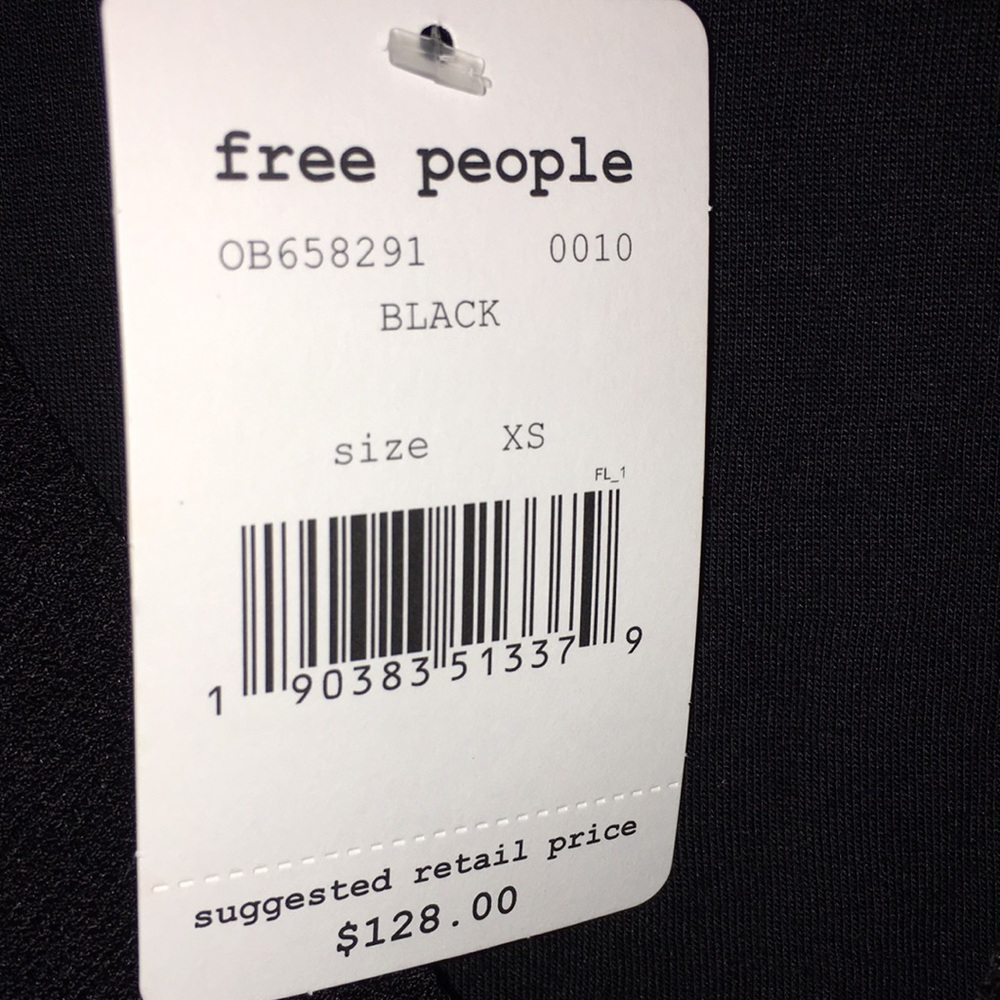 Free people X small black $128.00 dress NWT - Picture 3 of 8